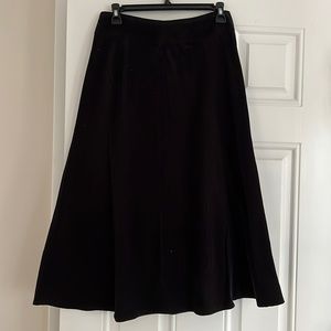 Dressbarn long Black Corduroy Flare Skirt, 4